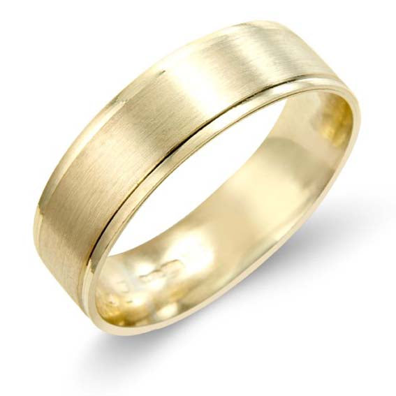 14K Yellow ￼Gold Mans Band 8mm