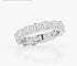 14K White Gold Radiant Wedding Band Set East-West