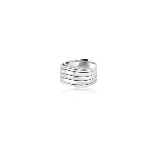 18K White Gold Isabella Swirl Ring