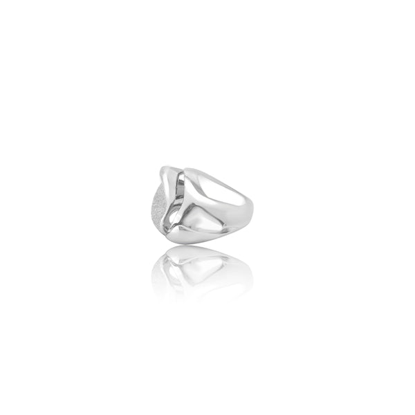 18K White Gold Andrea Satin Finish Ring