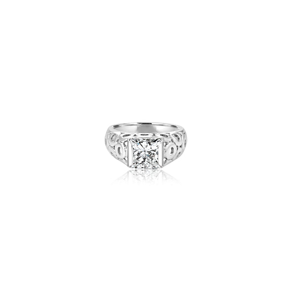 18K White Gold Gemma Princess Cubic Ring