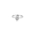 18K White Gold Gia Oval Cluster Cubic Ring