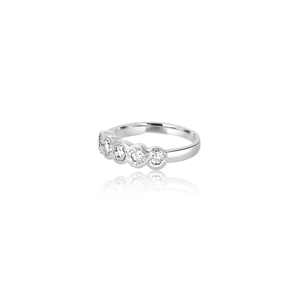 18K White Gold Fernanda Five Stone Ring