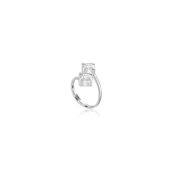 18K White Gold Teresa Double Princess Ring