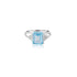 18K White Gold Luisa Aqua & Cubic Ring