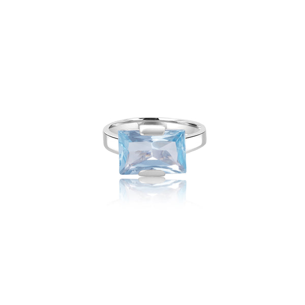 18K White Gold Matilda Aqua Ring