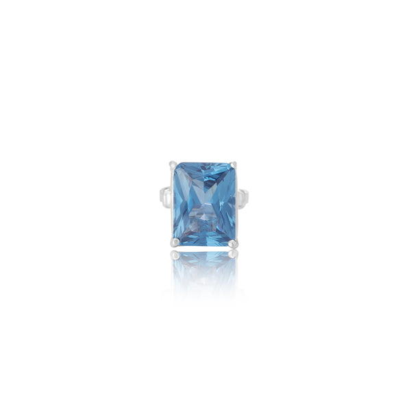 10K White Palmina Large Blue Ring