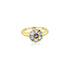 18K Yellow Gold Isla aqua & Amethyst Ring