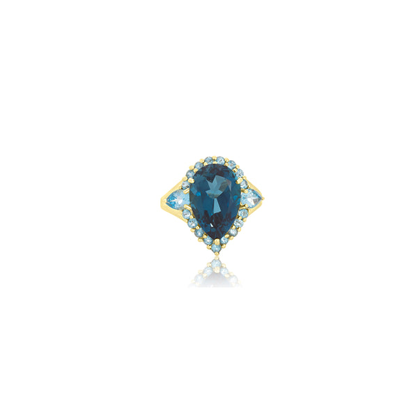 10K Yellow Gold Lyra Fancy Zircon Ring