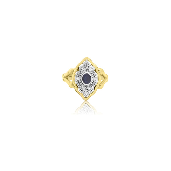 18K Yellow Gold Leah Vintage Stone Ring