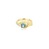 14K Yellow Gold (0.06 Ct. Tw.) Diamond Paisley Hand Heart Ring