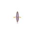 18K Yellow Gold Sydney Elongated Vintage Purple Ring