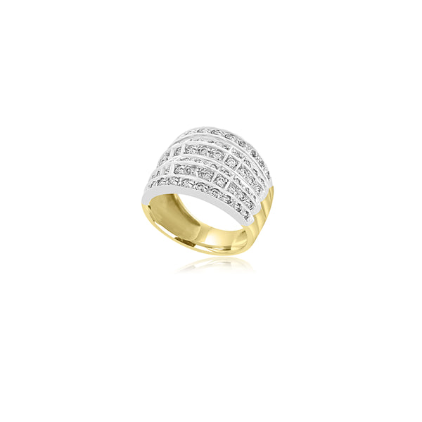 18K Yellow Gold Annabelle Six Row Ring