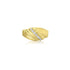 18K Yellow Gold Trinity Cubic Dome Swirl Ring