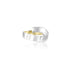 18K T-Tone Mya Swirl Abstract Ring