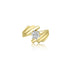 10K Yellow Gold Cubic Six Prong Ring