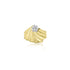 10K Yellow Gold Swirl Cubic Ring