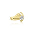 10K Yellow Gold Six Prong Cubic Ring