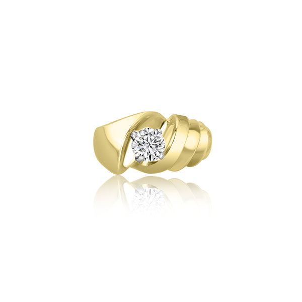 10K Yellow Gold Abstract Cubic Ring