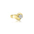 10K Yellow Gold Six Prong Cubic Ring