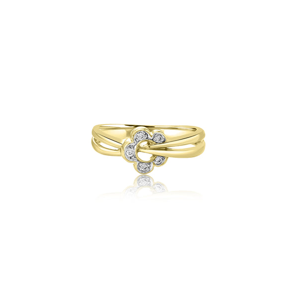 18K Yellow Gold Floral Ring