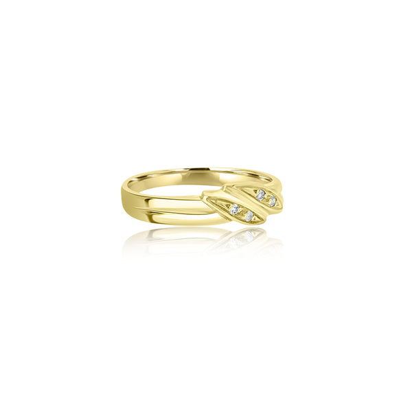 18K Yellow Gold (0.04 Ct. Tw.) Eva Cubic Ring