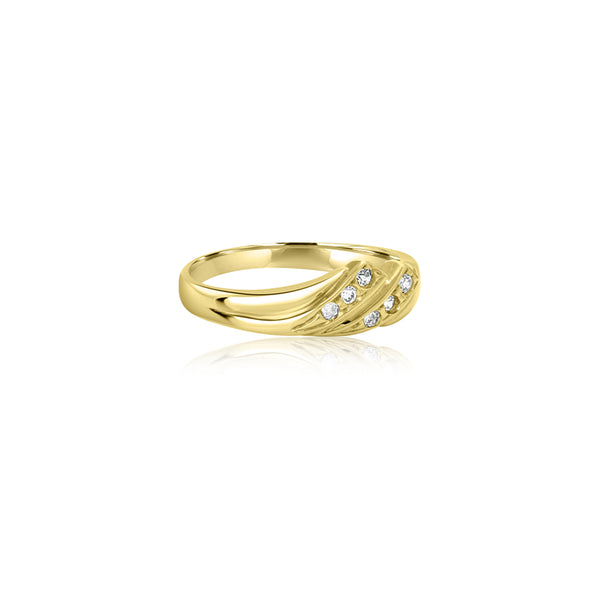 18K Yellow Gold Nausica Cubic Ring