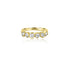 18K Yellow Gold Cubic Six Stone Ring