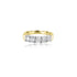 18K T-Tone Five Stone Double Ring