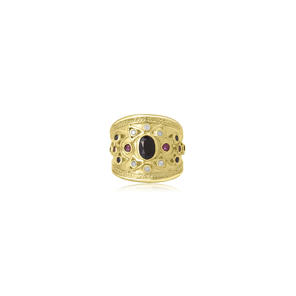 10K Yellow Gold Vintage Gemstone Ring