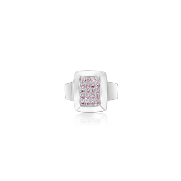 18K White Gold Gisela Pink Cubic Fancy Ring