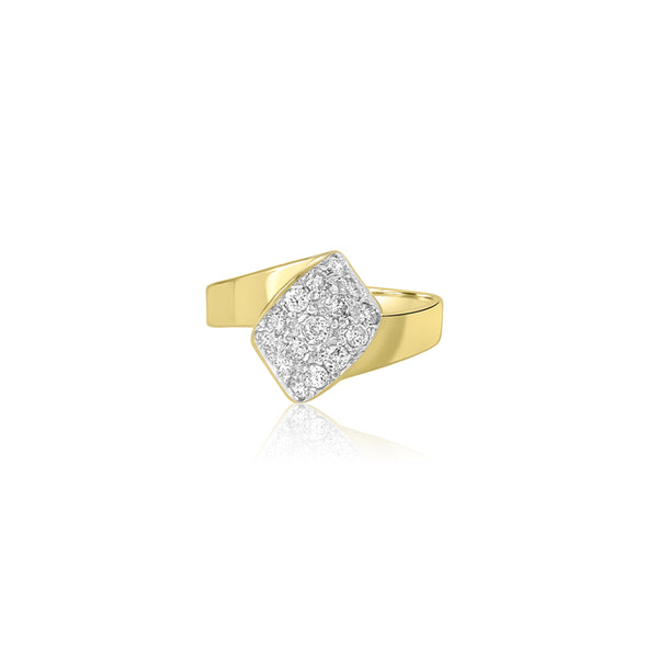 14K Yellow Gold (0.45 Ct. Tw) Abstract Diamond Ring