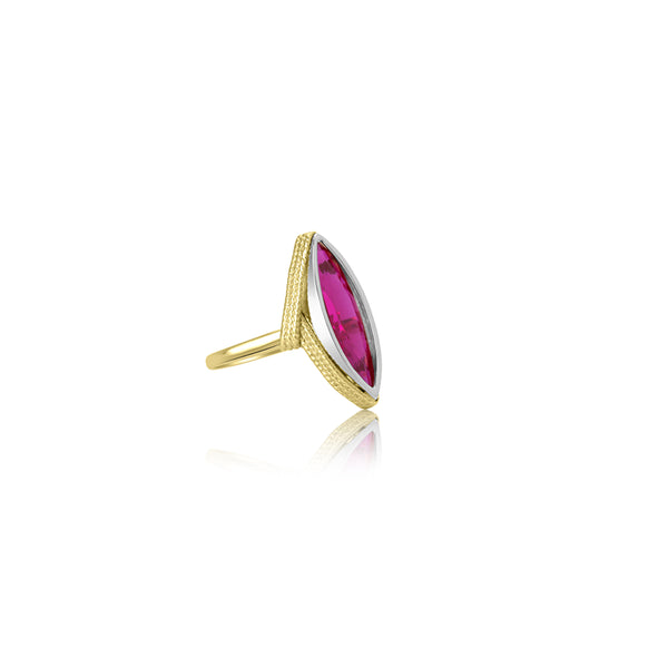 18K Yellow Gold Vintage Garnet