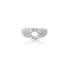 14K White Gold Round Split Shank Ring