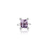 18K White Gold Amethyst Oval Ring