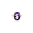 14K Yellow Gold Large Oval Amethyst Ring