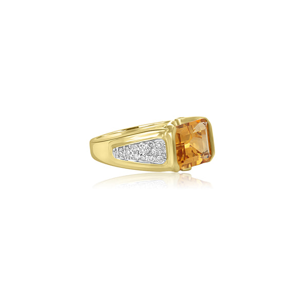 10K Yellow Gold (0.18 Ct. Tw.) Yellow Topaz Ring