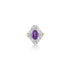 14K T-Tone Oval Amy (0.45 Ct. Tw.) ct Diamond Ring