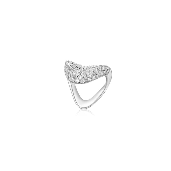 18K White Gold (1.70 Ct. Tw.) Diamond Abstract Ring