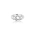 10K White Gold (0.05 Ct. Tw.) Five Diamond Heart Ring