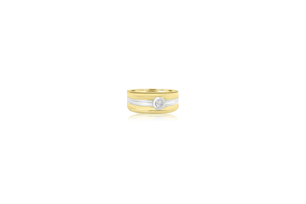 14K T-Tone (0.15 Ct. Tw.) Men's Custom Made Ring