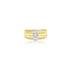 18K T-Tone Custom Ring Cubic Stone Ring