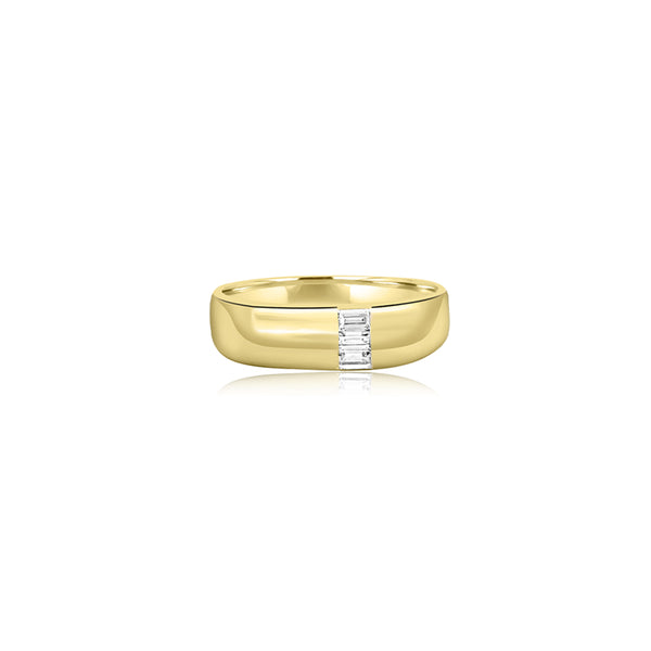 18K T-Tone Man's Baguette Vintage Ring