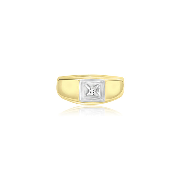 10K T-Tone Young Man Diamond Ring