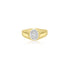 10K T-Tone (0.14Ct. Tw.) Oval Diamond Men's Ring