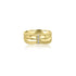 14K T-Tone Mens Row Diamond Ring