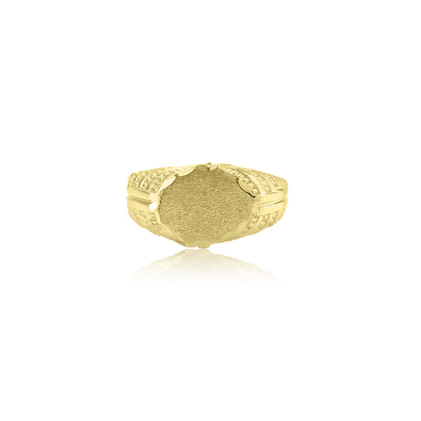 10K Yellow Gold Oval Signet Ring