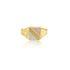 18K Tri-Colour Square Signet Ring