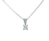 18K White Gold (0.40 Ct. Tw.) Princess Diamond Drop Necklace