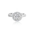 14K White Gold Round Halo Engagement Ring